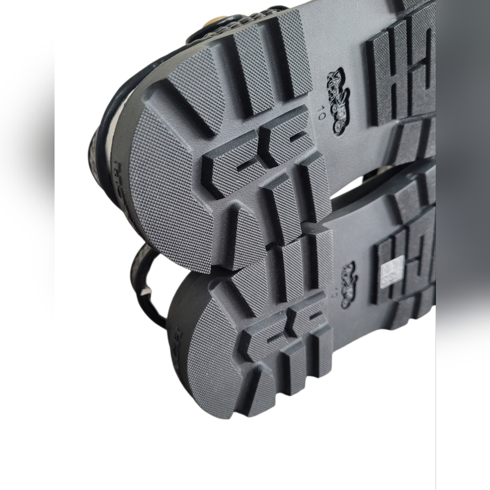 COACH Black Brynn Straw Sandal Size 10B - Picture 14 of 16